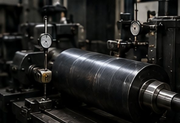 Straightness rectification stage of roller manufacturing